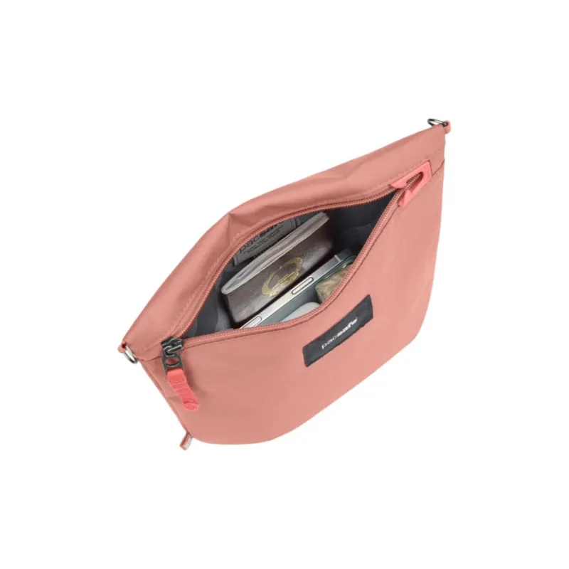 PACSAFE Recycled PET Shoulder Bag, Crossbody Bag Women's Rose Pink-6
