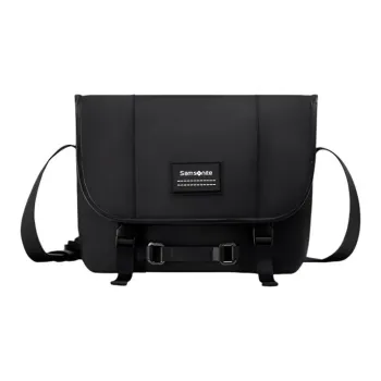 SAMSONITE Fabric Shoulder Bag, Crossbody Bag Medium Size Men's Black