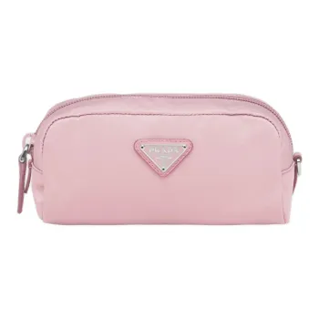 PRADA Re-Nylon Fabric Handheld Makeup Bag Toiletry Bag Women's Snow Pink