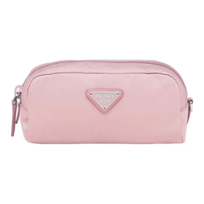 PRADA Re-Nylon Fabric Handheld Makeup Bag Toiletry Bag Women's Snow Pink-0