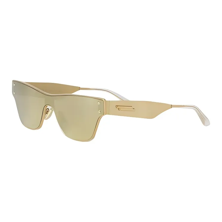 Bottega Veneta Subject To Official Website Irregular Shape Sunglasses Women's Gold-0