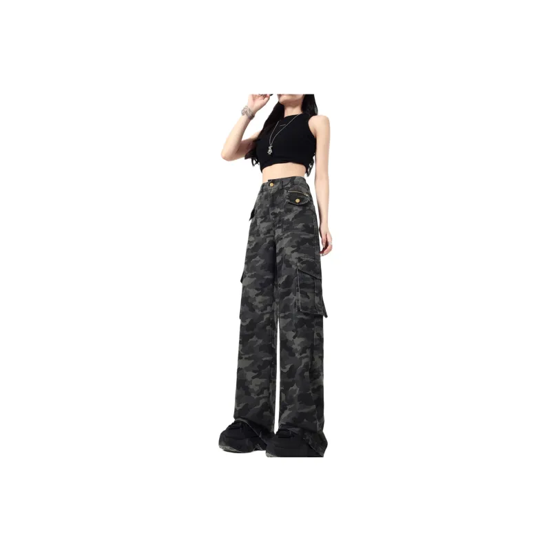 Concubine Zhu Jeans Women's Camouflage-0