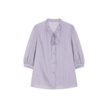 Mo Han Yi Mei Shirt Women's Taro Purple