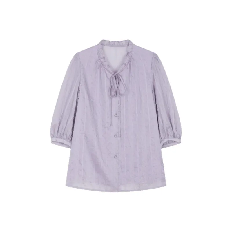 Mo Han Yi Mei Shirt Women's Taro Purple-0