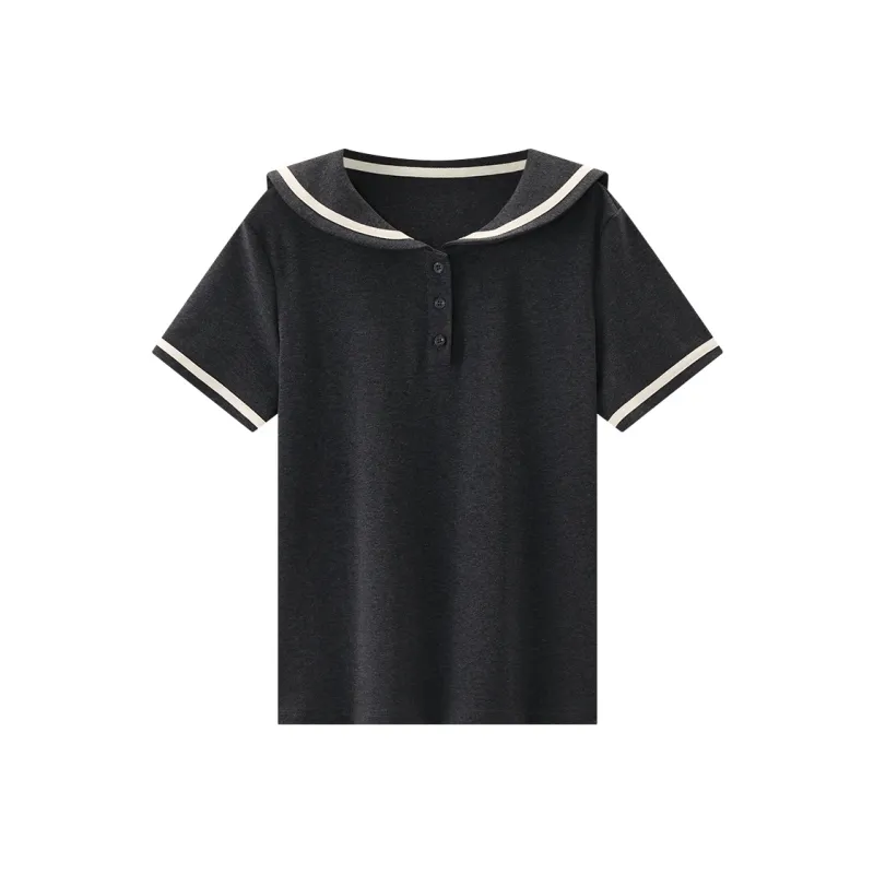 KUHNMARVIN T Shirts Women's Dark Heather Gray-0