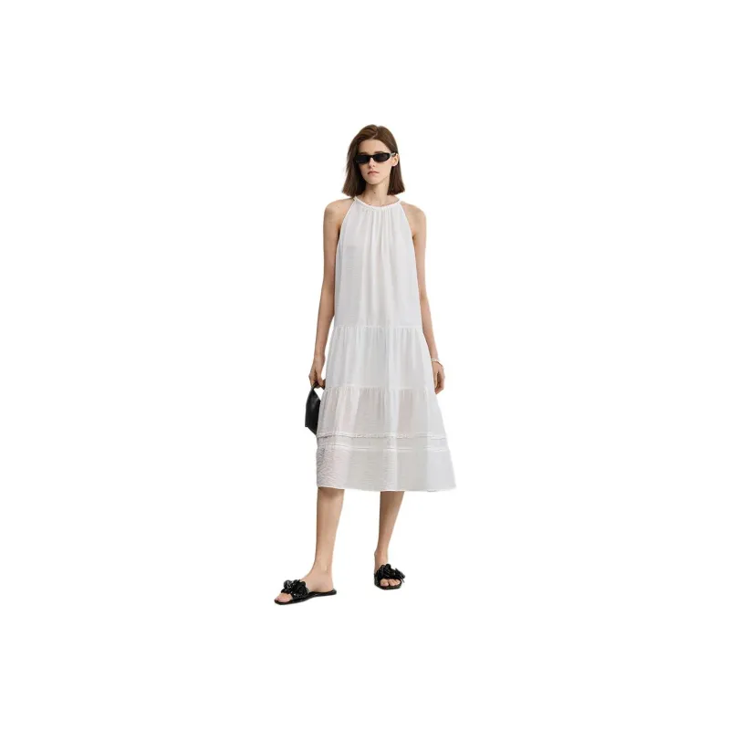 LILY Sleeveless Dresses Women's 601 White-0
