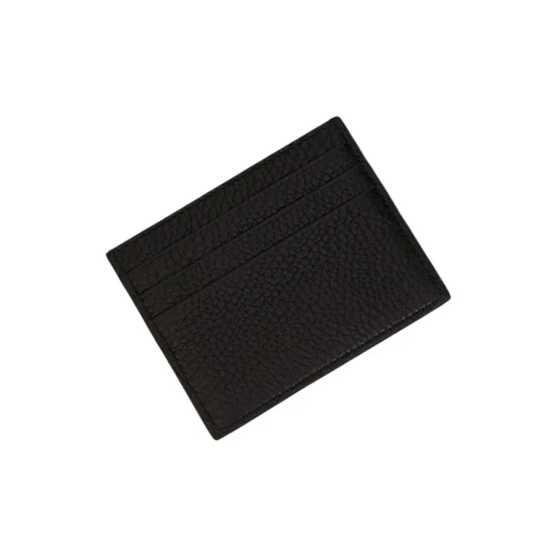 Valentino Cow Leather Card Holder Men's Black-3