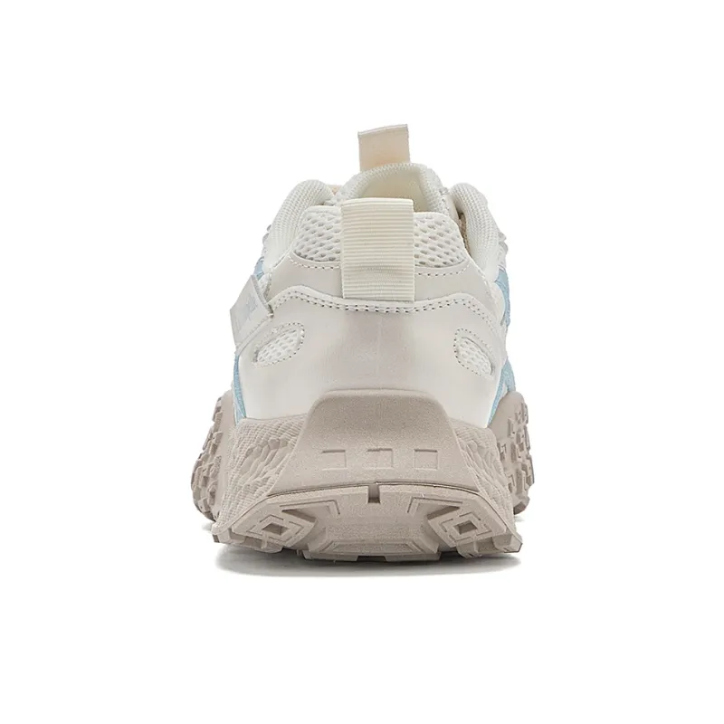 La Chapelle Anti Slip Wear Resistant Low Top Chunky Sneakers Women's Beige Blue-4