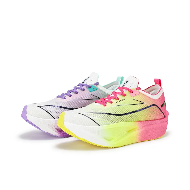 PCSC Cushioned Slip-Resistant Abrasion-Resistant Breathable Low-Top Running Shoes Men's Pink Purple Mismatched-0