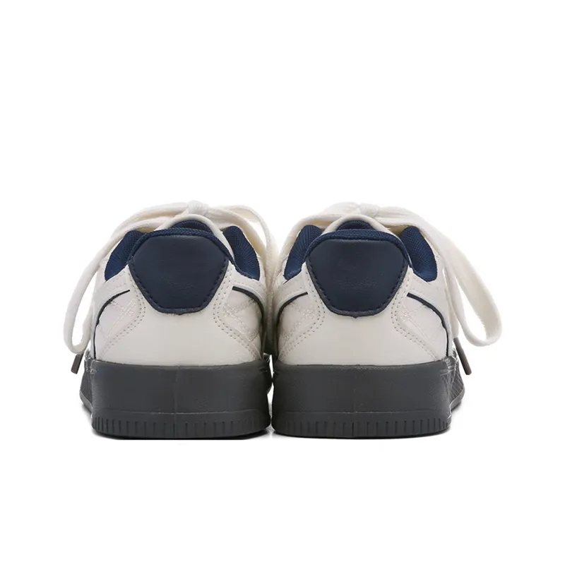 The New Age Family Low Top Skateboard Shoes Women's Beige Blue-3