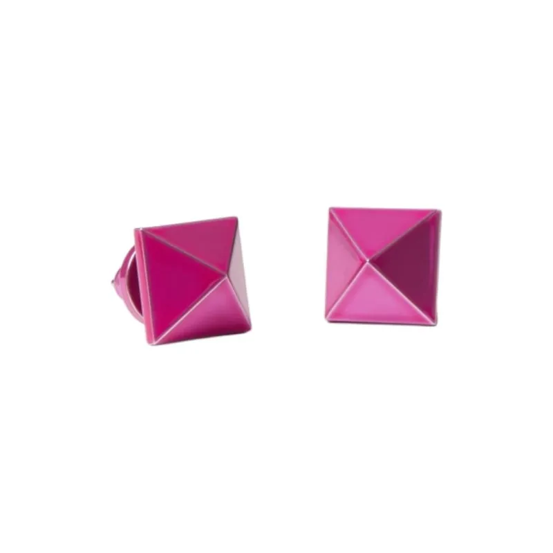Valentino Metal Stud Earrings Men's Pink-0