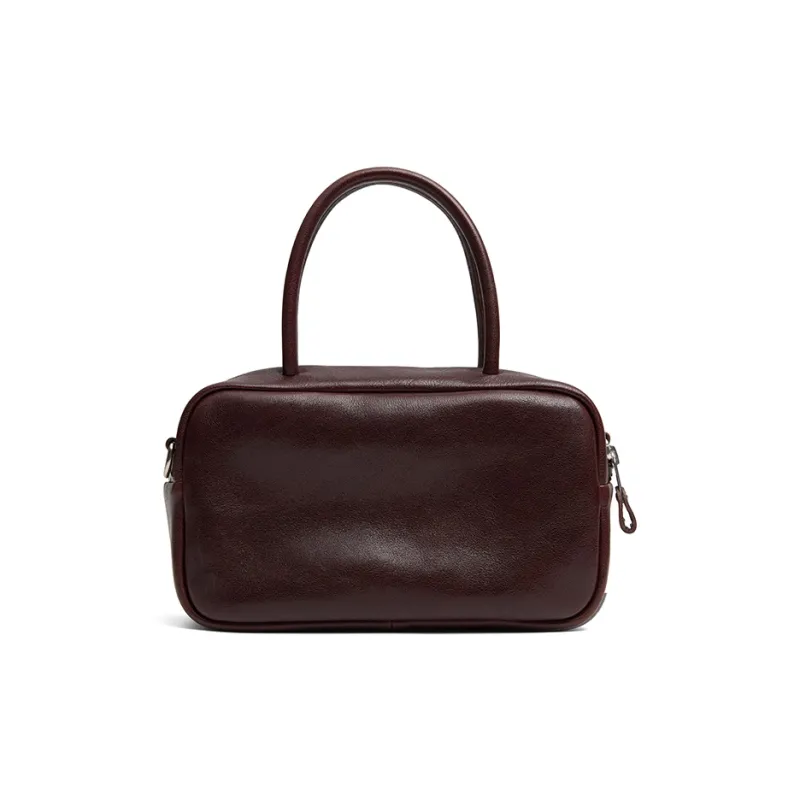 COCOEVA Cow Leather Handbag Regular Women's Black/Coffee-5