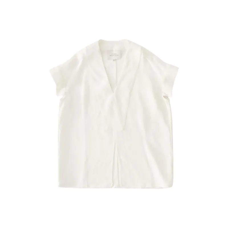 Studio Nicholson V neck Short sleeved T shirt-0