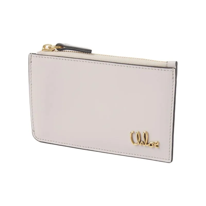 Chloe ICONIC Grain Buffalo Leather Wallet Trumpets Women's Flesh Pink-1