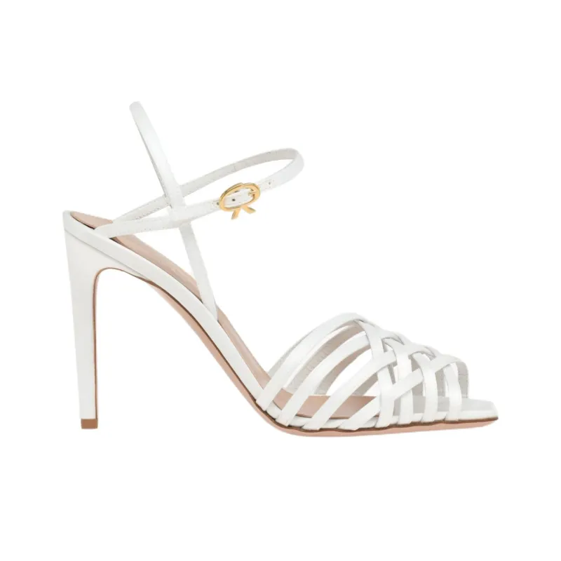 GIANVITO ROSSI Kerry One Strap Sandals 9.5cm Women's White-1