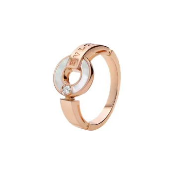 BVLGARI Diamond Rings Unisex Rose Gold