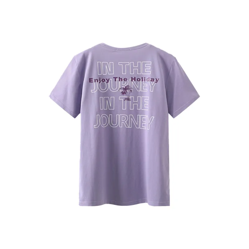 ARTSDON T Shirts Men Light Purple Pattern-1