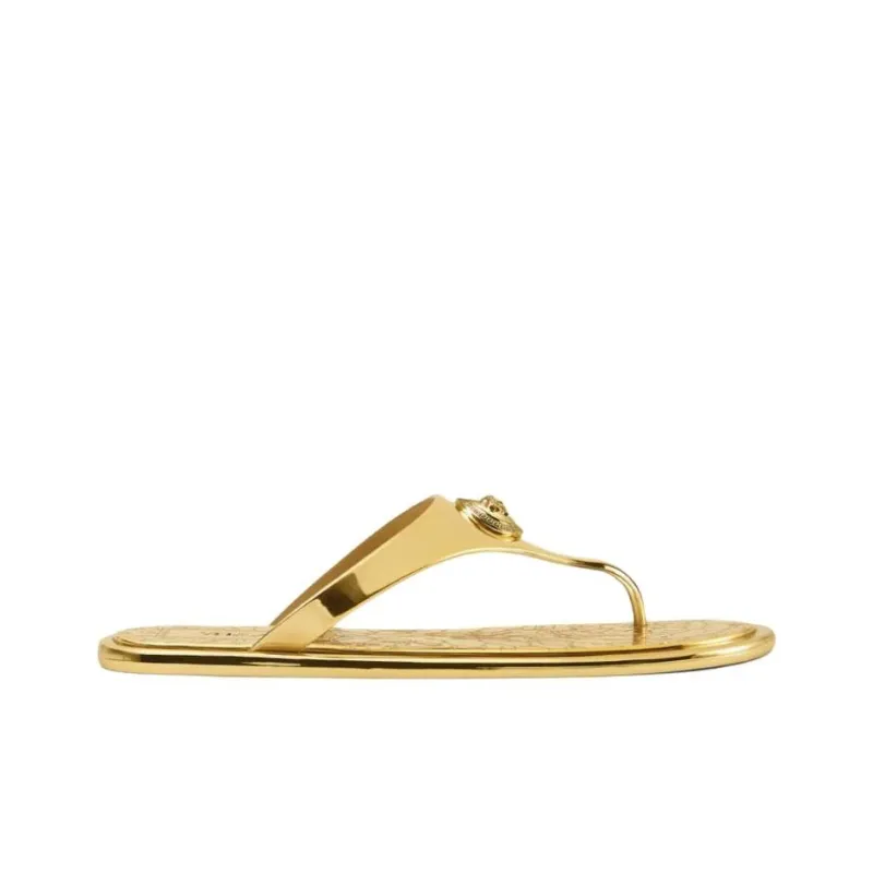 VERSACE Slip Resistant Flip Flops Women's Gold-1