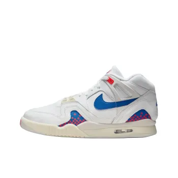 Nike AIR TECH CHALLENGE 2 Anti Slip Wear Resistant Mid Top Training Shoes Men's White Blue