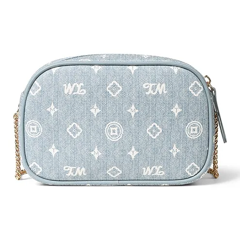 Teenmix PVC Camera Bag, Chain Bag, Shoulder Bag, Crossbody Bag Regular Women's Coffee/Ecru/Sky Blue-13