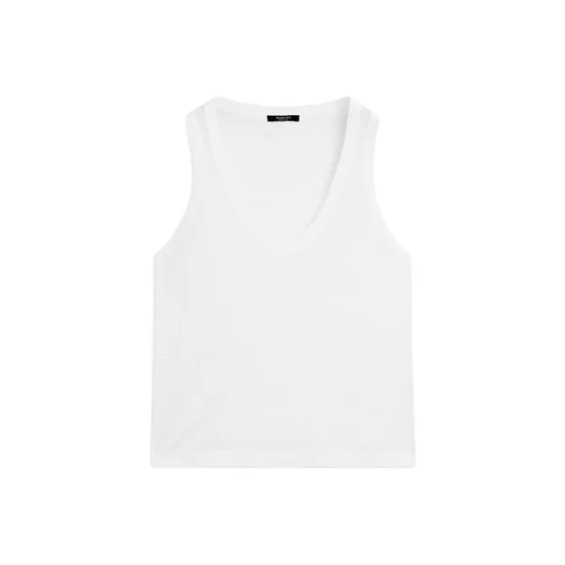 Massimo Dutti Tank Tops Women's Ecru-0