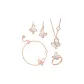 S925 Silver, Rose Gold Necklace/Bracelet/Stud Earrings/Ring Clothing Sets