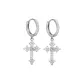 Cross Hoop Earrings+1 Pair