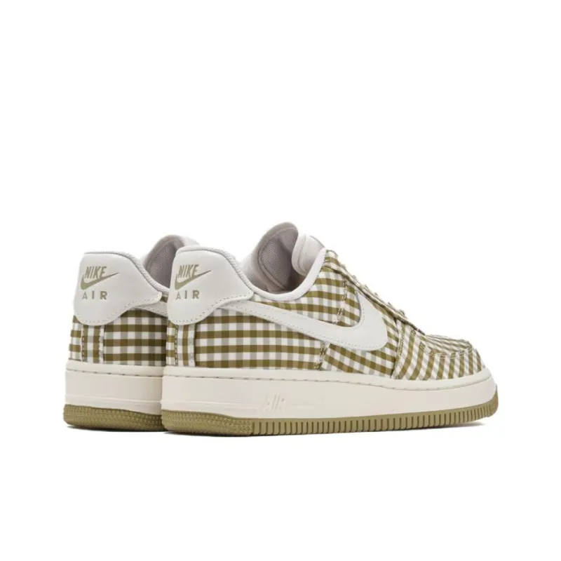 Nike Air Force 1 Anti Slip Wear Resistant Low Top Skateboard Shoes Women's Beige Brown-3
