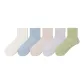 Women's[White 1+Blue 1+Skin 1+Purple 1+Green 1]5 Pack (630-Shopping Bag Included)