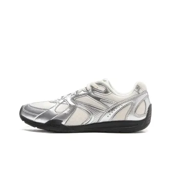 LiNing Film Retro Slip Resistant, Abrasion Resistant, Lightweight Low Top Casual Shoes Women's Silver White