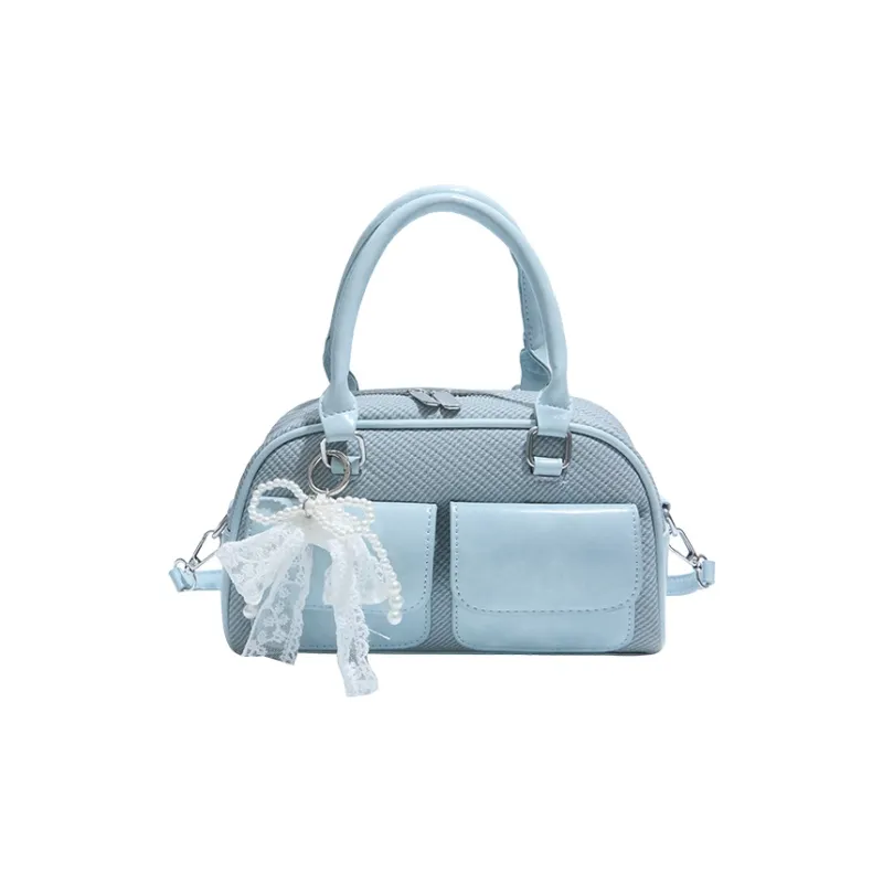 Meow In The Grass PU Handbag Women's Pink/Green/Black/White/Blue-23
