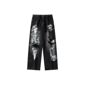 HKRXEC Jeans Men Galaxy Gray