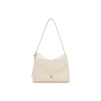 ELLE Synthetic Leather Shoulder Bag Regular Women's White/Black