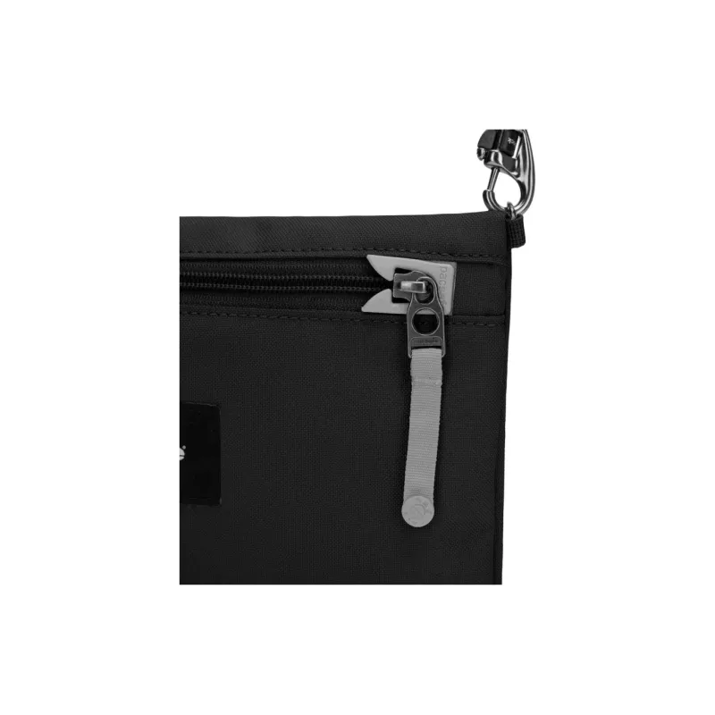 PACSAFE Recycled Polyester Shoulder Bag, Crossbody Bag Unisex Black-7
