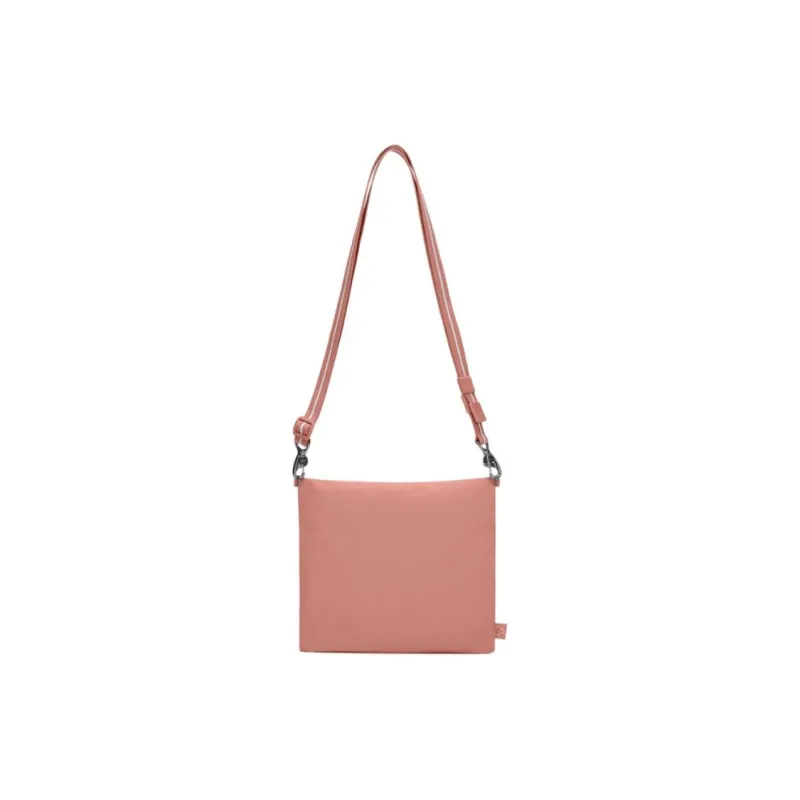 PACSAFE Recycled PET Shoulder Bag, Crossbody Bag Women's Rose Pink-4