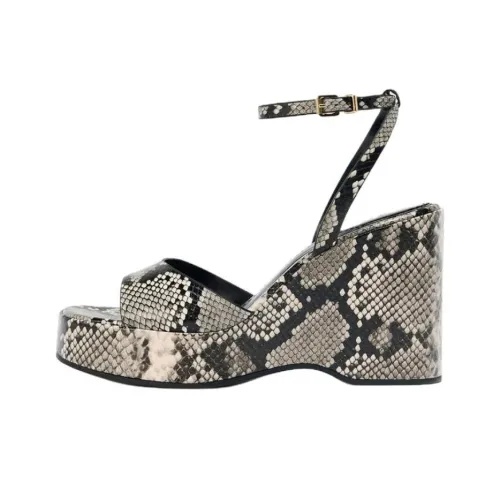 ZARA One Strap Sandals 10cm Women's Black