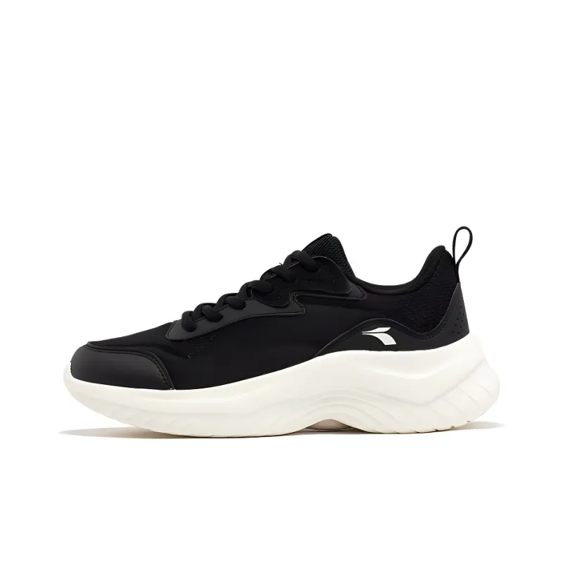 361° Flick Series Anti Slip Wear Resistant Low Top Running Shoes Women's Obsidian Black Feather White-0