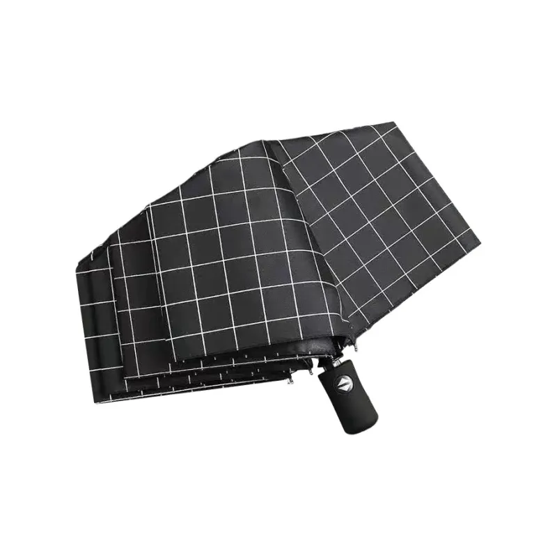 FY Black And White Plaid, Umbrella-2