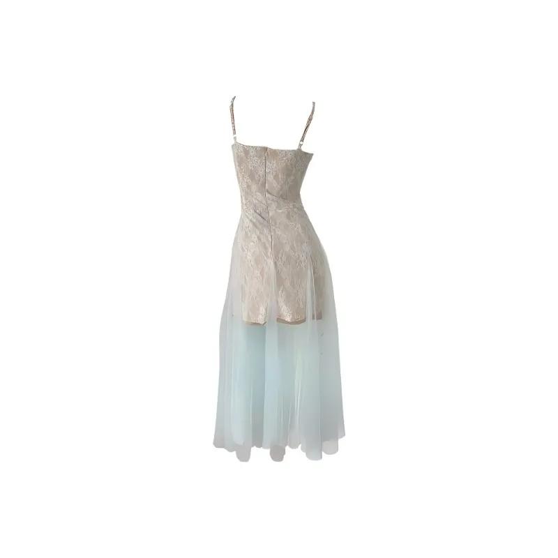 PUREIDOL Slip Dresses Women's Cinnamon Milk Green-1