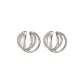 Silver Clip-on Earrings 1 Pair Eh-3608.ebB