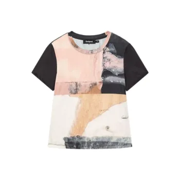 Desigual T Shirts Women's Black With Print