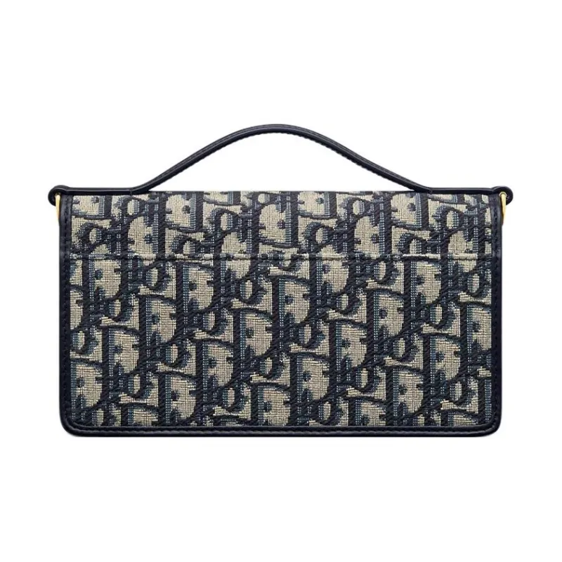 DIOR 30 Montaigne Cigale Calfskin One Shoulder Handbag Women's Blue-2