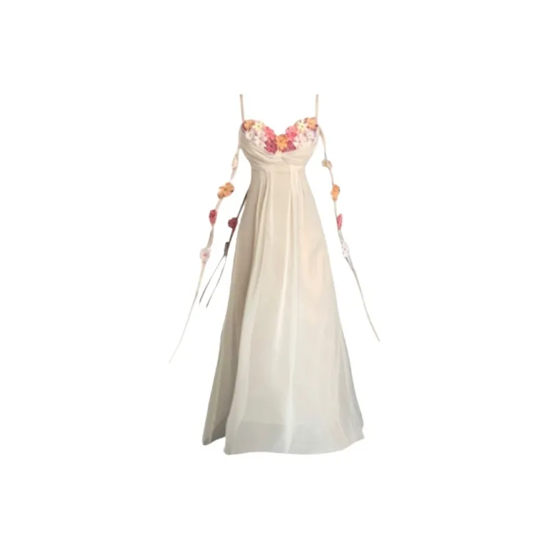 Mu Xiao Xin Slip Dresses Women's Apricot-0