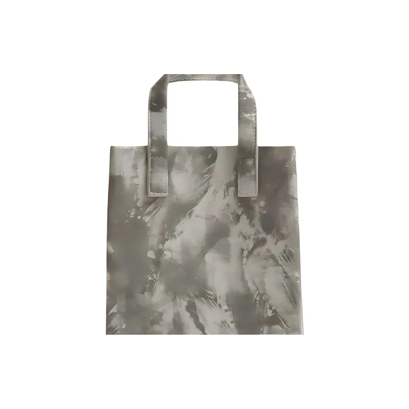 ZARA Polyurethane Tote Bag Shopping Bag Handbag Crossbody Bag Medium Size Men's Gray-3