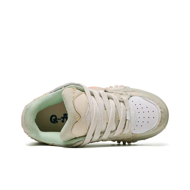 Q-AND Slip-Resistant Cushioning Height Increasing Low-Top Skateboard Shoes Unisex-23