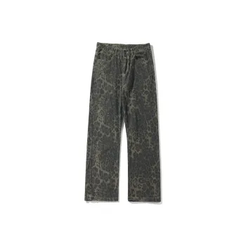 NOTFORMAD Jeans Unisex Leopard Print