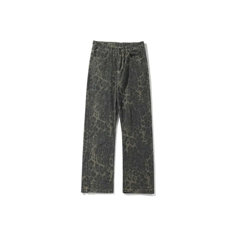 NOTFORMAD Jeans Unisex Leopard Print-0
