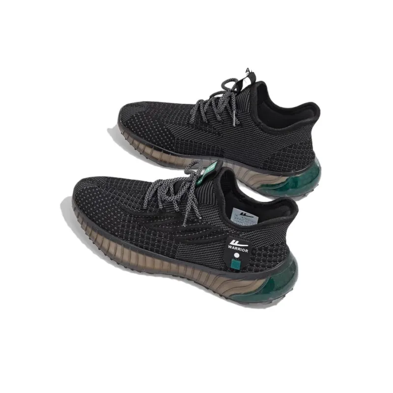 Warrior Abrasion Resistant Breathable Low Top Casual Shoes Men's Black Green-4