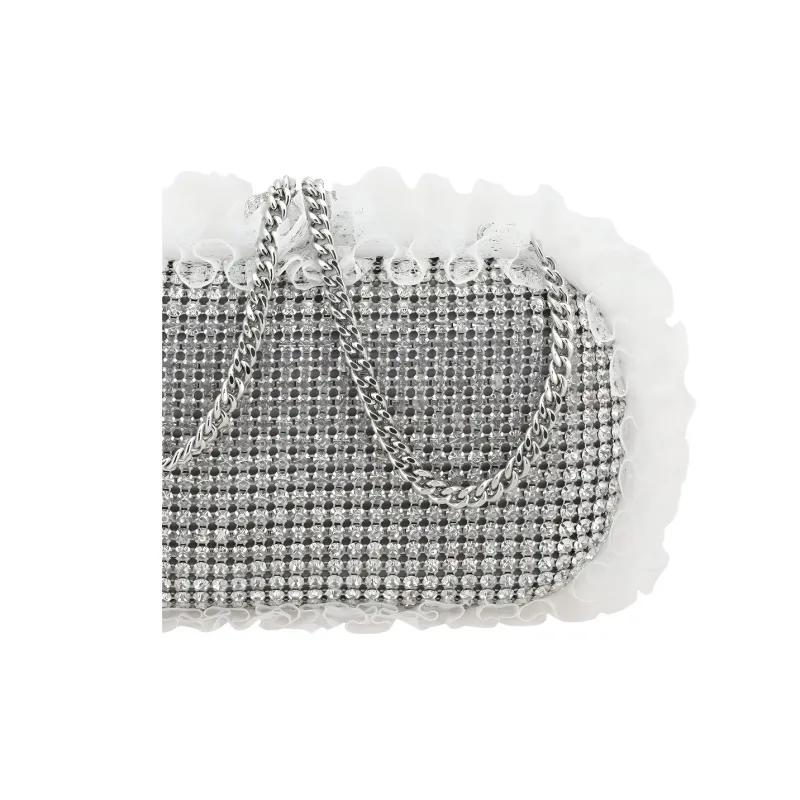 Self portrait Crystal Lace detail Clutch Bag-3