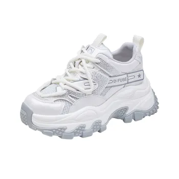 D FUSE SCANDINAVIA Breathable Height Increasing Abrasion Resistant Slip Resistant Low Top Chunky Sneakers Women's